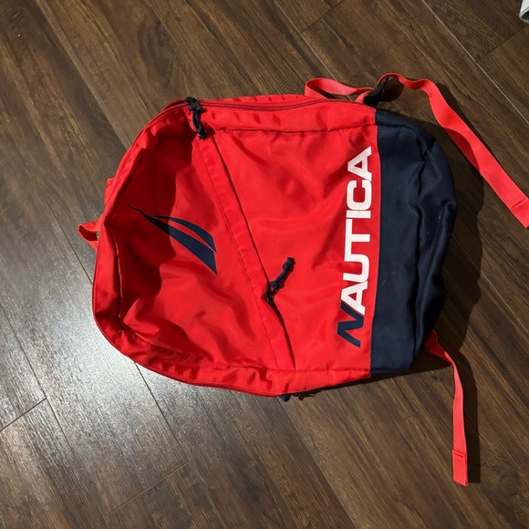 Nautica Bold Red and Navy Men's Backpack - Picture 1 of 3